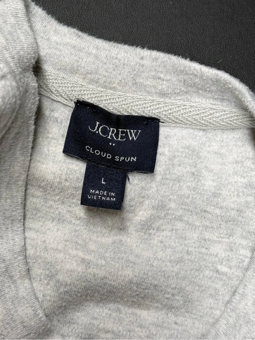 J. Crew Heathered Light Gray Crewneck Sweater